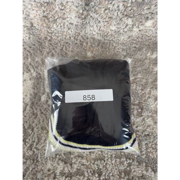 Arizona Jean Co Size XL Mock Neck Striped 1/4 Zip Sweater Dress Black Yellow - Picture 8 of 8